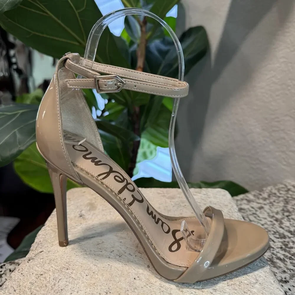 Sam Edelman Nude Ankle Strap Sandal Heels